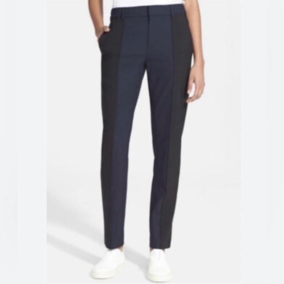 Vince Pants - Vince Wool Blend Contrast Panel Slim Ankle Pants Size 8 NWT